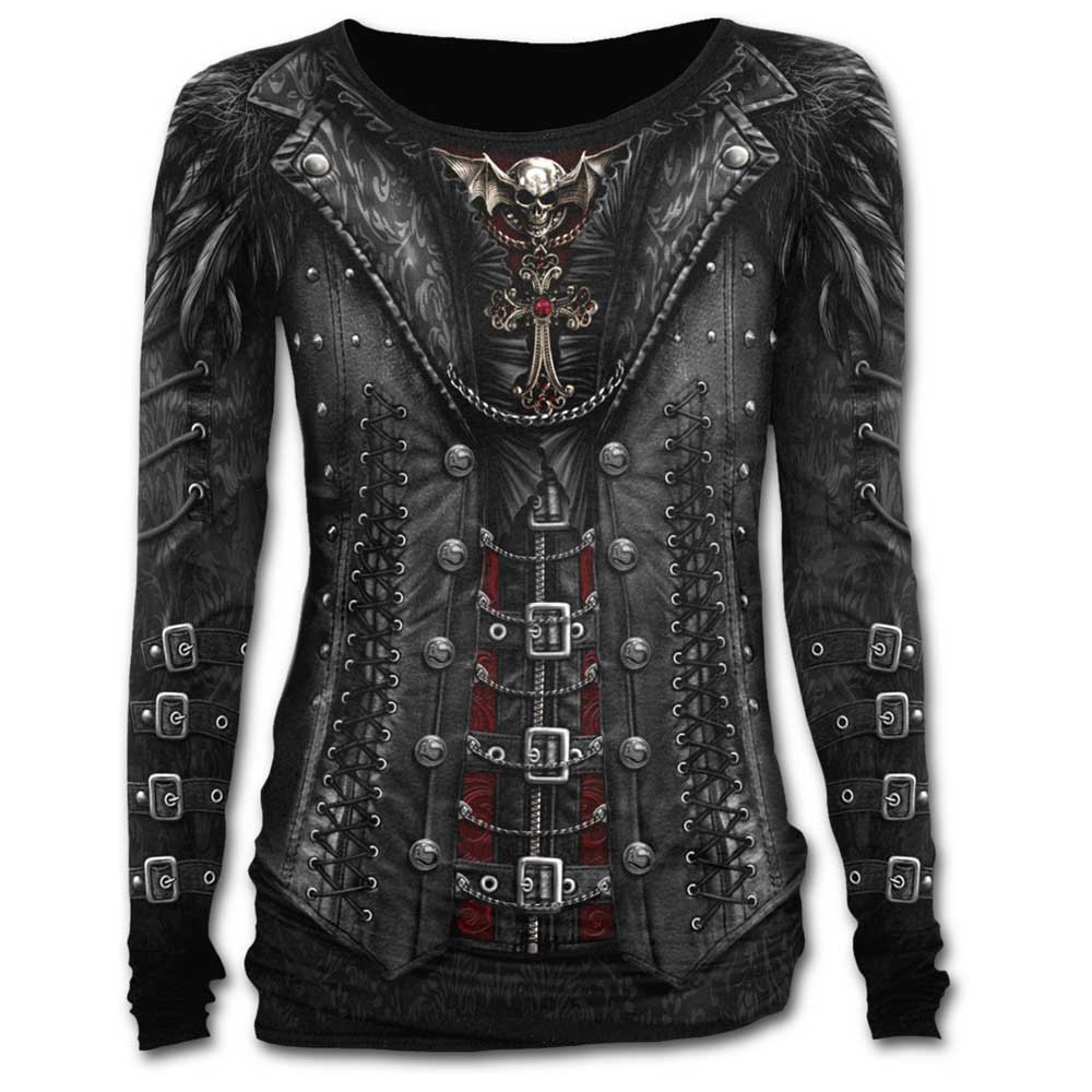 Spiral - GOTHESS WRAP Longsleeve top - Black